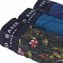 Ted Baker Mens 2021 3-Pack Cotton Contour Pouch Breathable Fashion Boxer Briefs - S, Medieval Blue/Gibraltar Sea/Navy