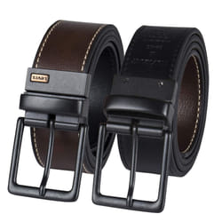 Levi's Men's Reversible Casual Jeans Belt  Brown/Black Logo Buckle  Small (30-32)