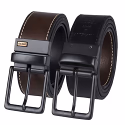 Levi's Men's Reversible Casual Jeans Belt Brown/Black Logo Buckle Large (38-40)