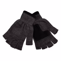 Levi's Men's Knit Fingerless Gloves Marled Charcoal One Size