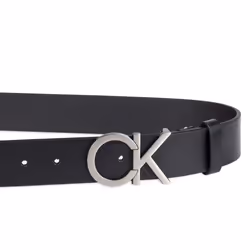 Calvin Klein Men's Casual CK Monogram Cut Out Buckle Belt  Deep Black  X-Large (42-44)