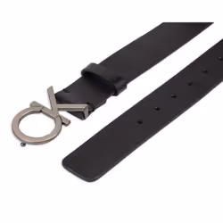 Calvin Klein Men's Casual CK Monogram Cut Out Buckle Belt  Deep Black  X-Large (42-44)