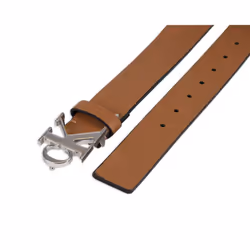 Calvin Klein Men's Logo Buckle Belt  Tan  Large (38-40)