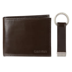 Calvin Klein Men's Wallet Sets-Minimalist Card Cases  Brown-Bifold  One Size