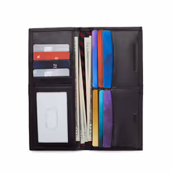 Tommy Hilfiger Men's Leather Secretary Wallet  Black Ranger