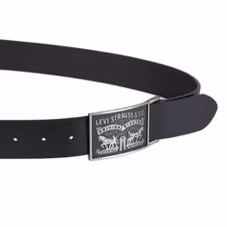 Levi's Men's Everyday Jean Belt with Removable Plaque Buckle  Black Snap  Medium (34-36)
