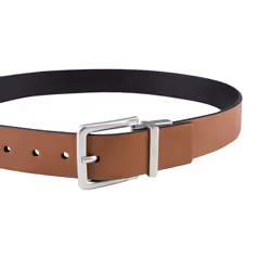 Calvin Klein Boys' Reversible Leather Belt  Tan/Black  Medium