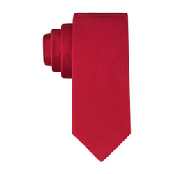 Calvin Klein Men's Silver Spun Solid Tie  Red  Regular