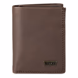 Levi's Men's Trifold Wallet-sleek and Slim includes Id Window and Credit Card Holder Brown Xcap One Size