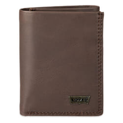 Levi's Men's Trifold Wallet-sleek and Slim includes Id Window and Credit Card Holder  Brown Xcap  One Size