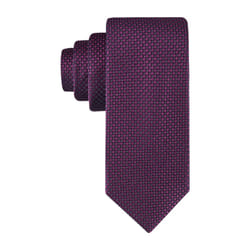 Calvin Klein Men's Steel Micro Solid A Tie  Berry  Regular