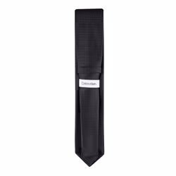 Calvin Klein Men's Black Tie  Black Gingham  One Size