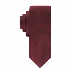 Calvin Klein Men's HC Modern Gingham Tie  Burgundy  One Size