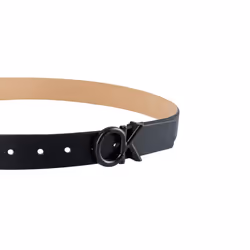 Calvin Klein Men's CK Plaque Buckle  Black Casual  Medium (34-36)