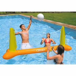 Intex Inflatable Floating Swimming Pool Toy Active Water Volleyball Sports Game with Net and Ball for Children and Adults  Multicolor 6 Pack