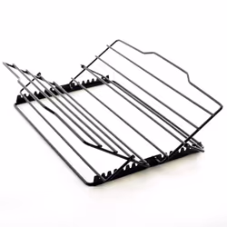 Norpro 7 Position Adjustable Non Stick V Shaped 7 x 11 Inch Roasting Rack  Black