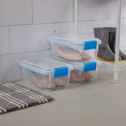 Sterilite Gasket Box  Stackable Storage Bin with Latching Lid  7.5 Quart  24 Pack