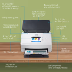 HP Scanjet Enterprise Flow N7000 Sheet-fed scanner 600 x 600 DPI A4 White - Additional view 8