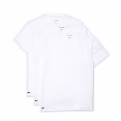 Lacoste Men's Essentials 3 Pack 100% Cotton Regular Fit V-Neck T-Shirts White X-Large