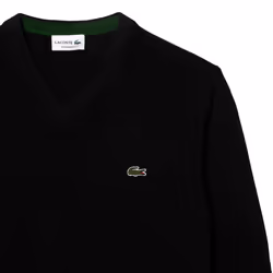 Lacoste Men's Long Sleeve Regular Fit V-Neck Organic Cotton Sweater  B