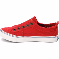 Blowfish Malibu Womens Play Core Sneaker  Jester Red Hipster Twill  7.