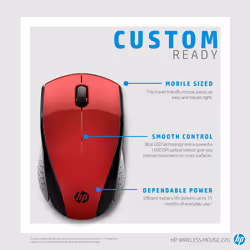 HP Wireless Mouse 220 (Sunset Red) - Additional view 6
