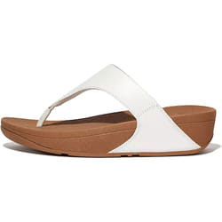 FitFlop Lulu Leather Womens Ladies White Toe Post Flip Flop Sandals - White , UK 5