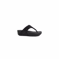 Lulu Glitter | Black | Womens Toe Post Sandals - Additional view 6