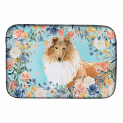 ""Caroline's Treasures CK3414DDM Collie dish-drying-mats 14 x 21 Multicolor""