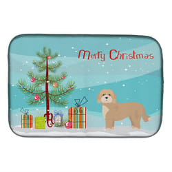 ""Caroline's Treasures CK3810DDM Cavachon Christmas Tree dish-drying-mats  14 x 21  Multicolor""