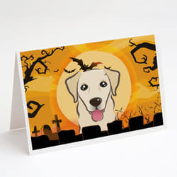 Halloween Golden Retriever Greeting Cards and Envelopes Pack of 8