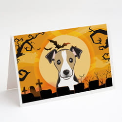 Halloween Jack Russell Terrier Greeting Cards and Envelopes Pack of 8