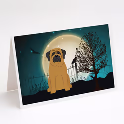 Halloween Scary Mastiff Greeting Cards and Envelopes Pack of 8