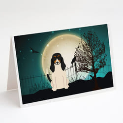 Halloween Scary Swiss Hound Greeting Cards and Envelopes Pack of 8