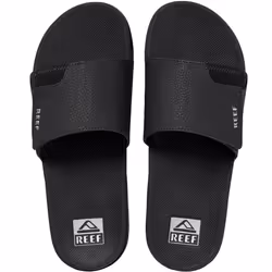 Reef Mens Fanning Summer Beach Sandals Slides Flip Flops Sliders - 11 UK, Black/Silver