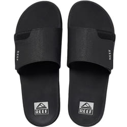 Reef Mens Fanning Summer Beach Sandals Slides Flip Flops Sliders - 11 UK, Black/Silver