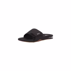 Reef Mens Fanning Slide | Bottle Opener Sandal   Black/Silver  13