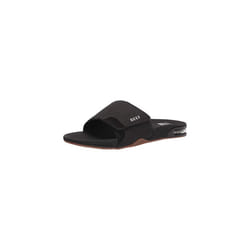 Reef Mens Fanning Slide | Bottle Opener Sandal   Black/Silver  13