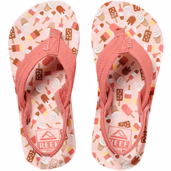 Reef Unisex Kids Childrens  AHI Casual Beach Pool Sandals Thongs Flip Flops - 2K-3K UK, Ice Cream