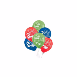 Party Town Helium Latex Balloons 28cm / 11 in - Pack of 6