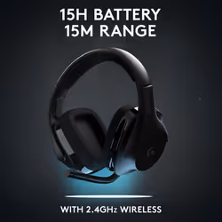 Logitech G533 Wireless Gaming Headset, 7.1 Surround Sound, DTS Headphone:X, 40 mm Pro-G Drivers, Noise-Cancelling Mic, 2.4 GHz Wireless, Lightweight,