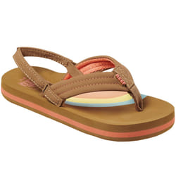 Reef Little Ahi Kids Girls Summer Beach Holiday Pool Slip On Flip Flops Sandals - 2, Rainbow