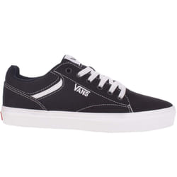 Vans Mens Seldan Low-Top Lace Up Casual Fashion Canvas Trainers Sneakers Shoes - 12, Black/White