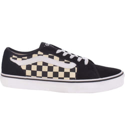 Vans Mens Filmore Decon Checkered Low-Top Casual Trainers Sneakers - Black/White - 9.5, Black/White