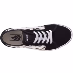 Vans Mens Filmore Decon Checkered Low-Top Casual Trainers Sneakers - Black/White - 9.5, Black/White