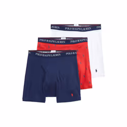 Polo Ralph Lauren Classic Fit w/Wicking 3-Pack Boxer Briefs Cruise Nav