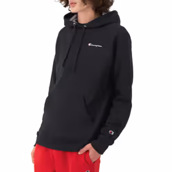 Champion Mens Hoodie  Powerblend  Fleece Pullover  Comfortable Graphic Sweatshirt For Reg. Or Big & Tall Athletic-hoodies  Black Small Script  Medium