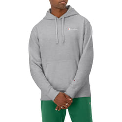 Champion Mens Hoodie  Powerblend  Fleece Pullover  Comfortable Graphic Sweatshirt For Reg. Or Big & Tall Athletic-hoodies  Oxford Gray Small Script  S