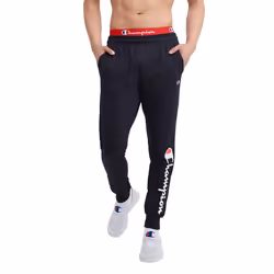 Champion Joggers Lightweight Lounge Jersey Graphic Pants for Men 31 Navy Script XX-Large