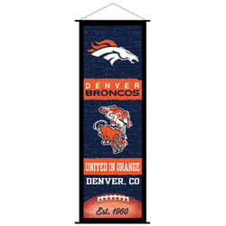 Denver Broncos Banner and Scroll Sign